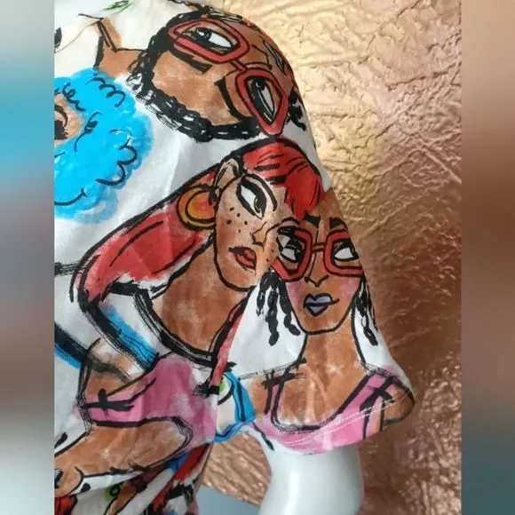 Colorful Graphic Women Top - Picture 11 of 11